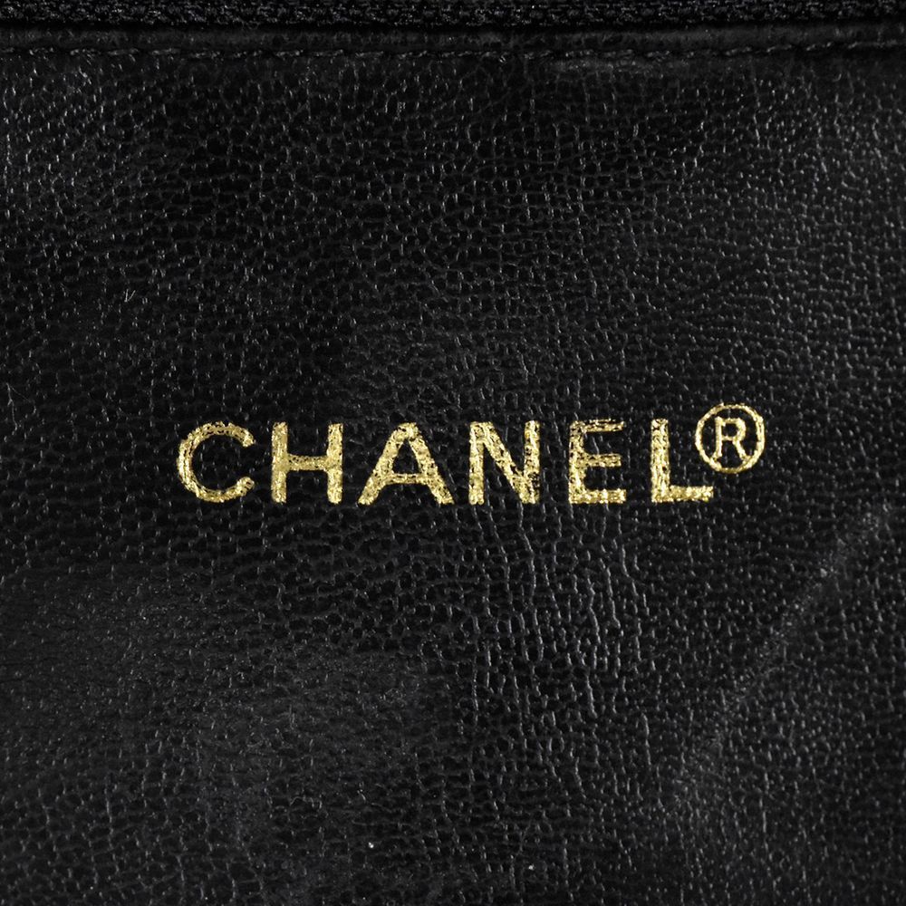 Chanel Tote Bag Cocomark Chain Tote Caviar Skin Black CC Shoulder Bag - Picture 6 of 7